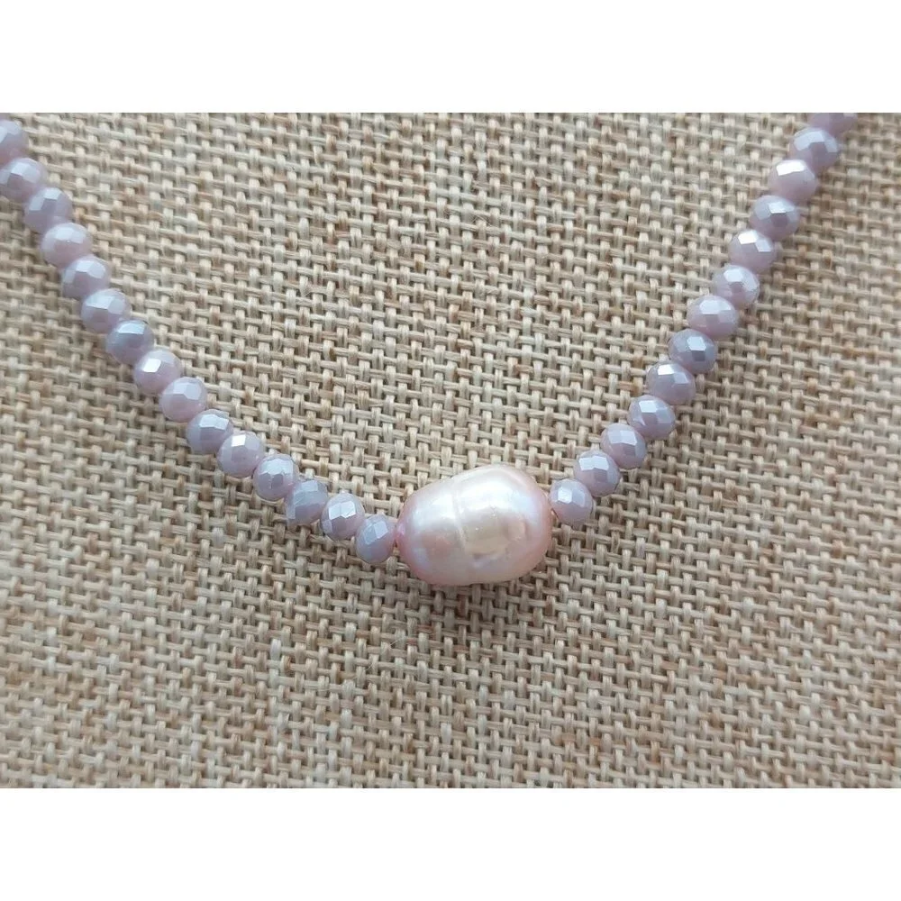 Jules NWT Purple Crystal Bead Wrap Look Necklace Long Layered Look